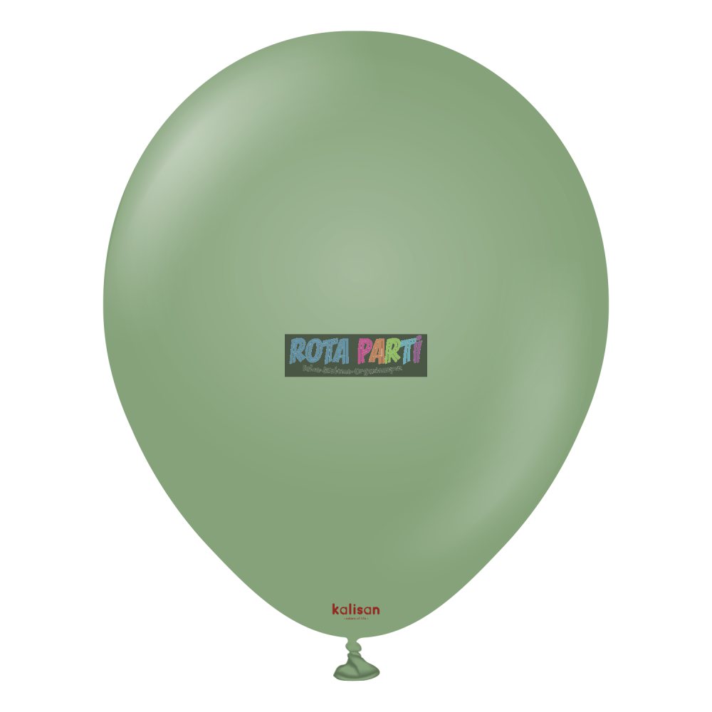 12" Retro Balon Okaliptus (Eucalyptus) 100'lü