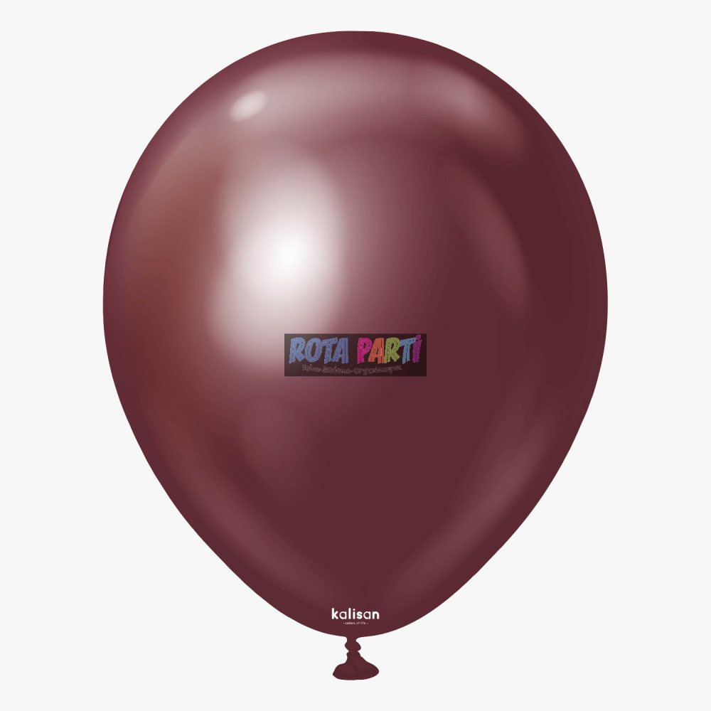 12" Krom (Mirror) Bordo (Burgundy) Balon 50'li