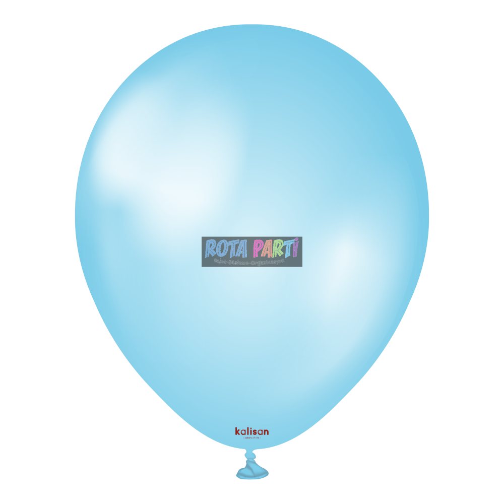 12'' Metalik Pearl Sky Blue (Parlak Mavi) 50'Li Balon