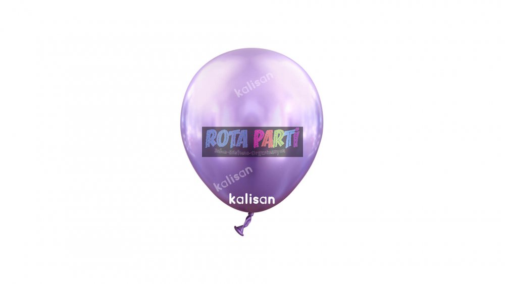 5" Mini Mirror (Krom) Mor Violet Balon 100'Lü