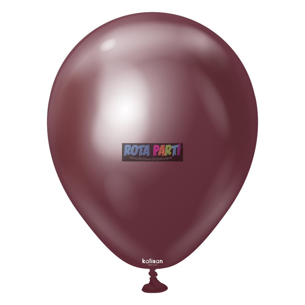 5" Mini Mirror (Krom) Bordo Balon 100'Lü