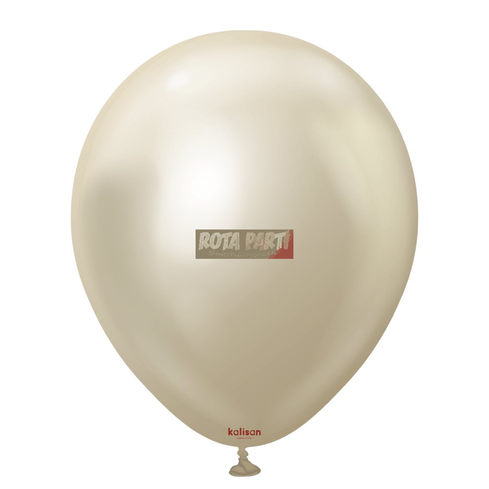 18'' Krom Mirror Beyaz Altın (White Gold) Balon 5'Li (45 Cm)