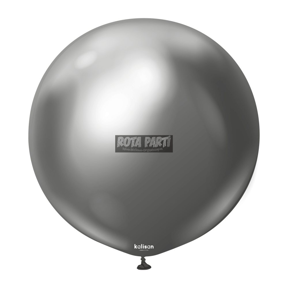 24'' Krom Mirror Koyu Gümüş Balon 2'Li (60 Cm)