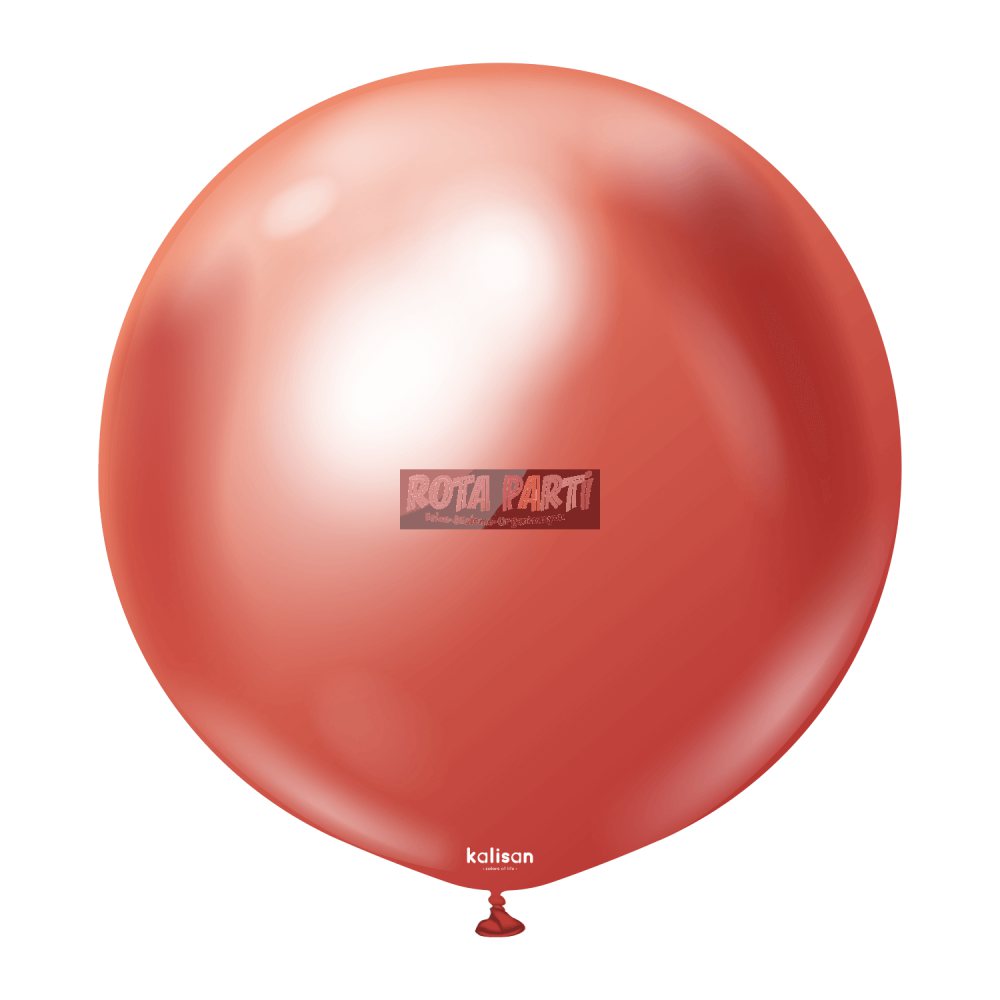 24'' Krom Mirror Kırmızı Balon 2'Li (60 Cm)