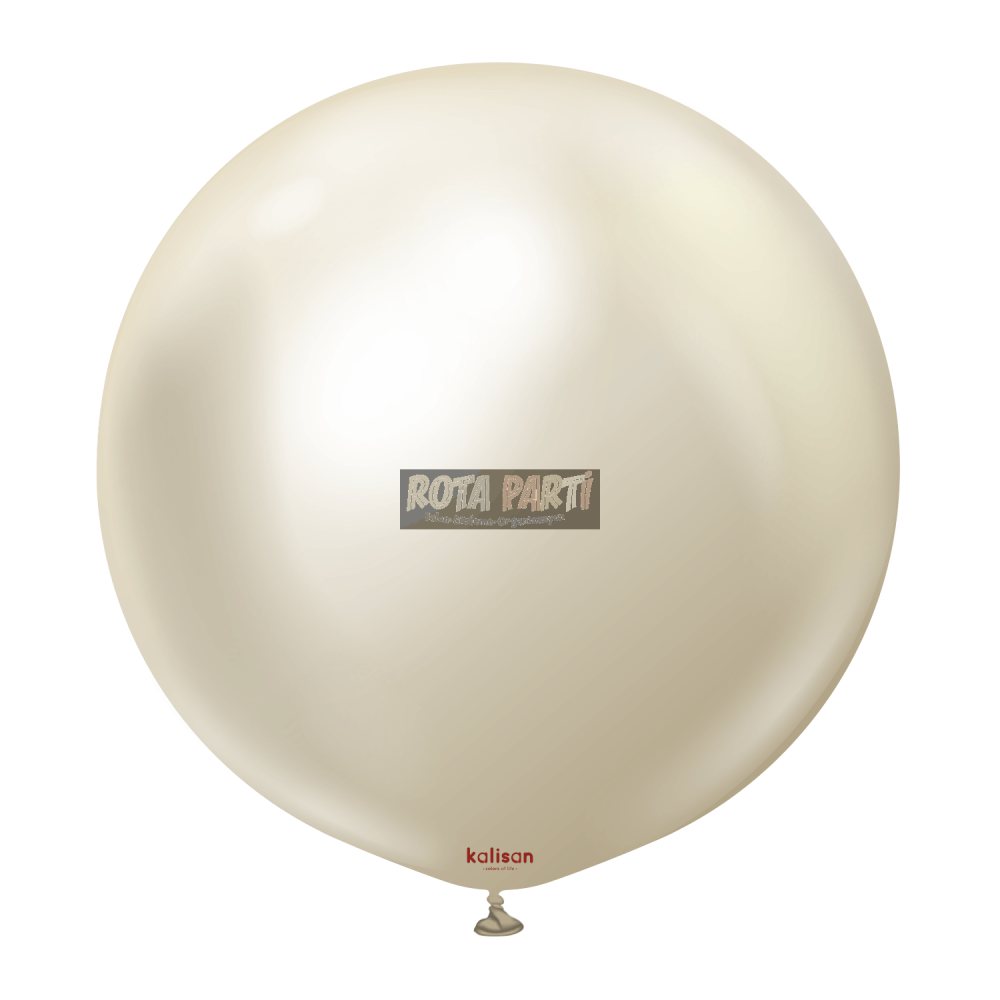 36'' Krom Mirror Beyaz Altın (White Gold) Balon 2'Li (90 Cm)