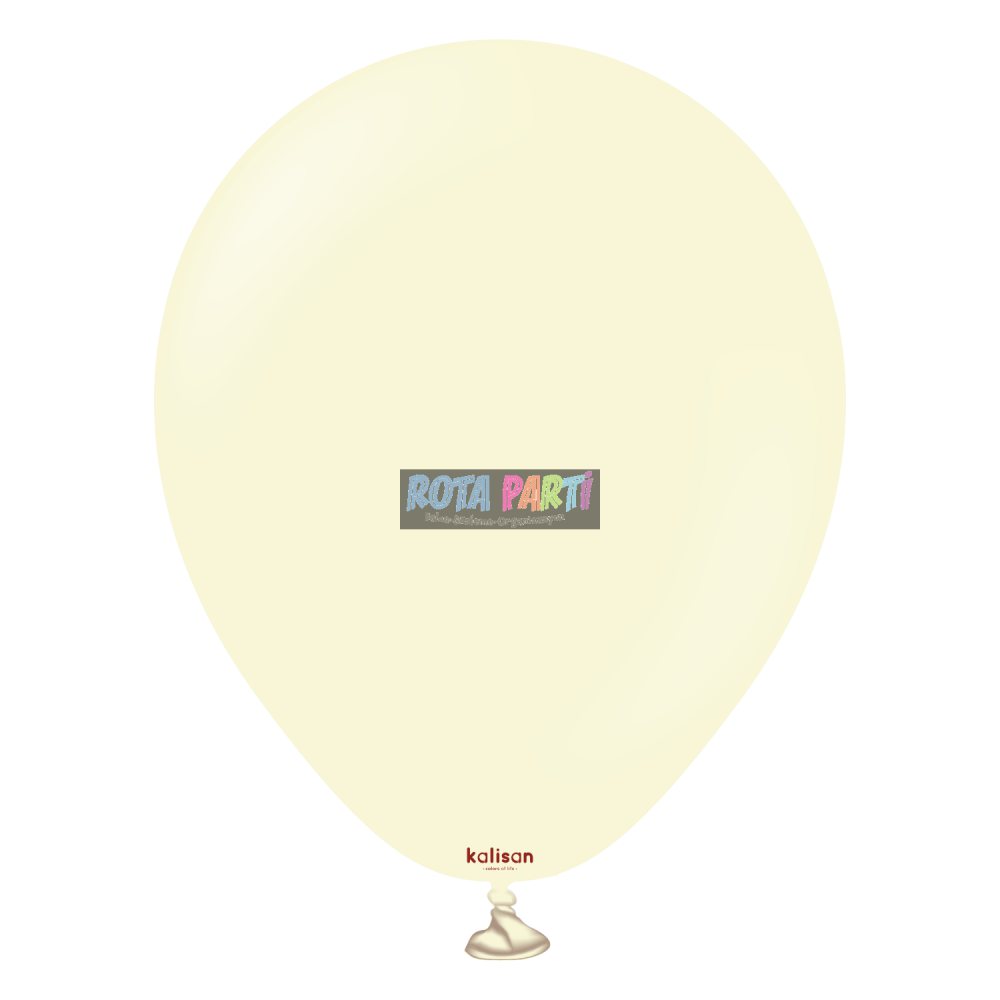 5" Mini Makaron Karışık Soluk Sarı (Pale Yellow) Balon 100'Lü