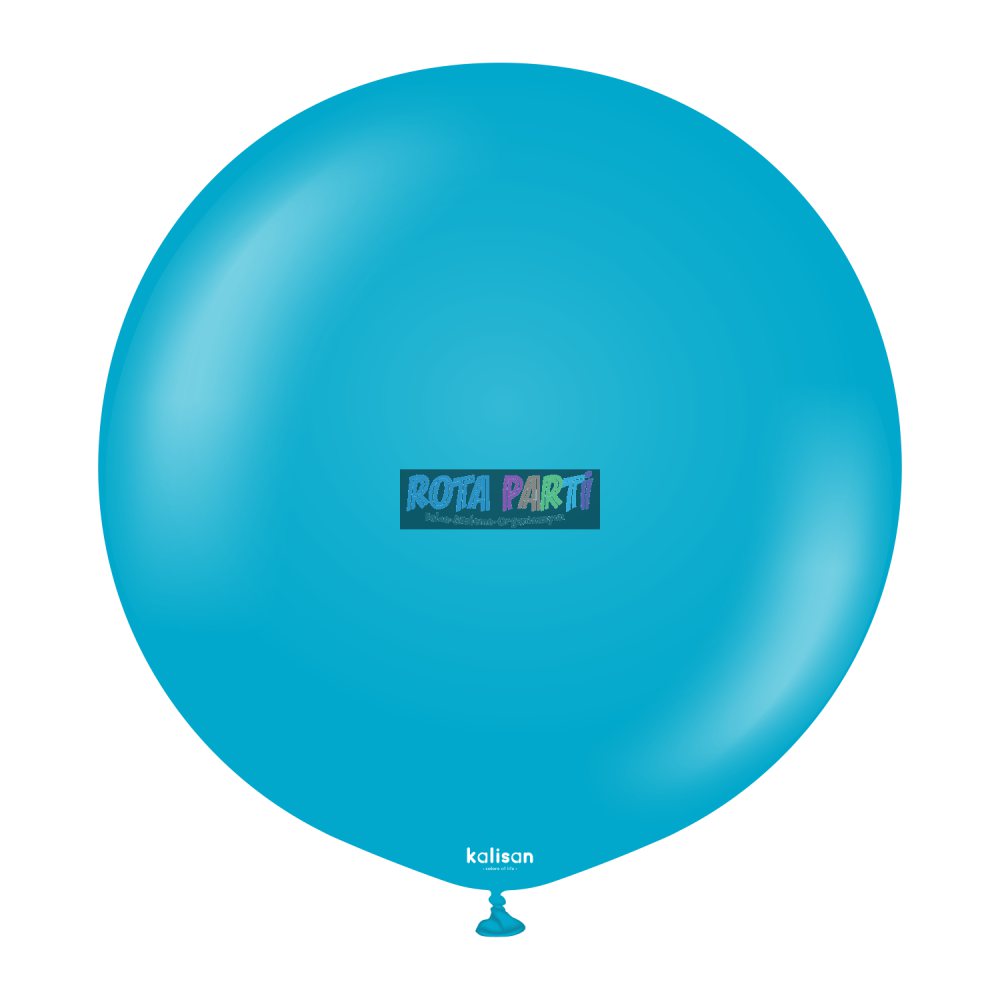 24" Retro Blue Glass (Mavi Cam) Balon 2'Li (60 Cm)